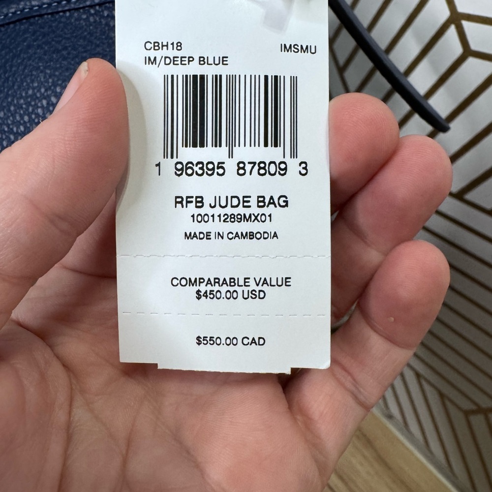 NWT Coach Jude Duffle Bag in Gold/Deep Blue - Picture 7 of 14